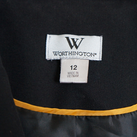 Worthington Women’s Black One Button Blazer - Picture 2 of 5